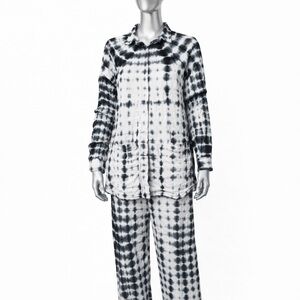 Black and White Tie-Dye Lounge Set